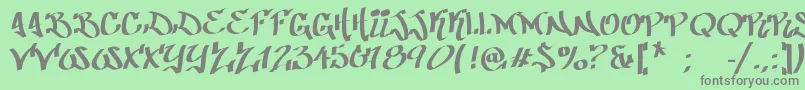 Шрифт PatinioGraffiti – серые шрифты на зелёном фоне