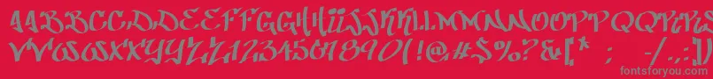 PatinioGraffiti Font – Gray Fonts on Red Background