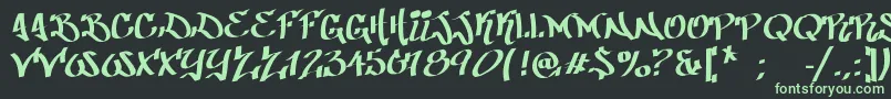 PatinioGraffiti Font – Green Fonts on Black Background