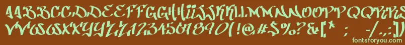 PatinioGraffiti Font – Green Fonts on Brown Background