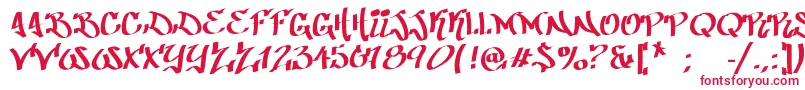 PatinioGraffiti Font – Red Fonts on White Background