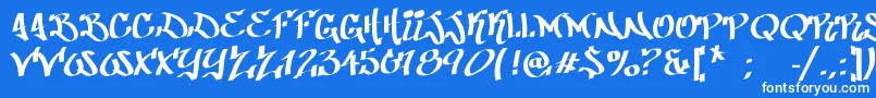 PatinioGraffiti Font – White Fonts on Blue Background