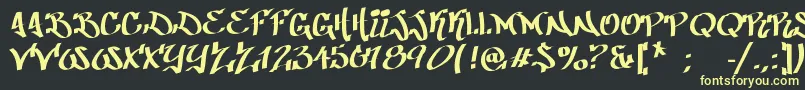 PatinioGraffiti Font – Yellow Fonts on Black Background