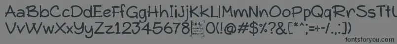 TypoComicaDemo-Schriftart – Schwarze Schriften auf grauem Hintergrund
