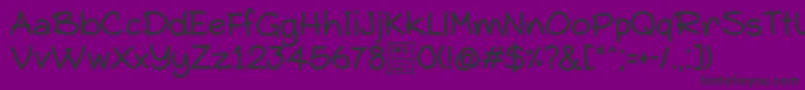 TypoComicaDemo-fontti – mustat fontit violetilla taustalla
