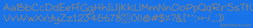 TypoComicaDemo Font – Gray Fonts on Blue Background