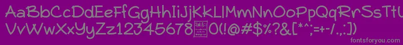 Fonte TypoComicaDemo – fontes cinzas em um fundo violeta