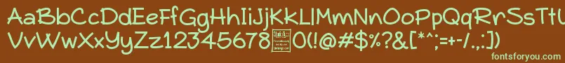 TypoComicaDemo Font – Green Fonts on Brown Background