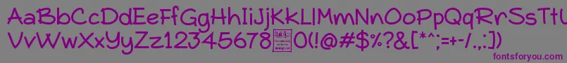 TypoComicaDemo Font – Purple Fonts on Gray Background