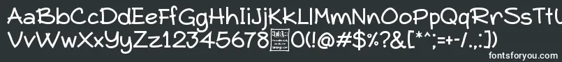 Шрифт TypoComicaDemo – белые шрифты на чёрном фоне