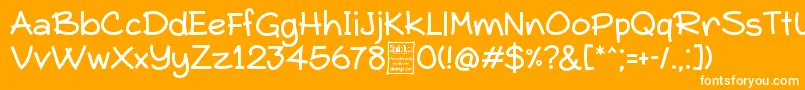 TypoComicaDemo Font – White Fonts on Orange Background