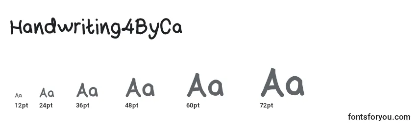 Handwriting4ByCa Font Sizes