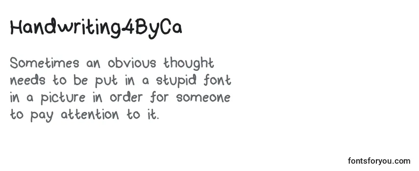 Reseña de la fuente Handwriting4ByCa