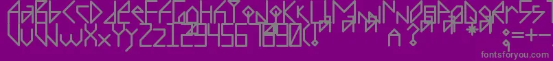 フォントRecombinante – 紫の背景に灰色の文字