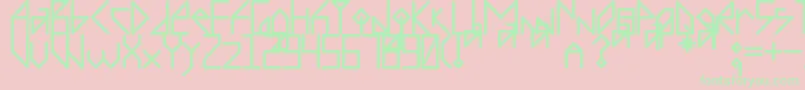 Recombinante Font – Green Fonts on Pink Background