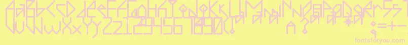 Recombinante Font – Pink Fonts on Yellow Background