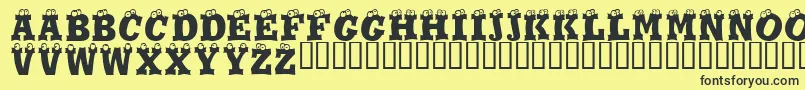 Eyesis Font – Black Fonts on Yellow Background