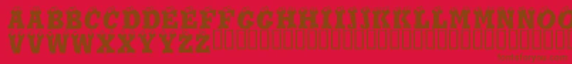 Eyesis Font – Brown Fonts on Red Background