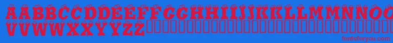 Eyesis Font – Red Fonts on Blue Background