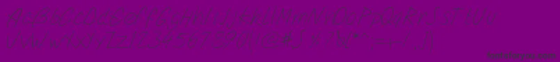 Pwsimplescript Font – Black Fonts on Purple Background