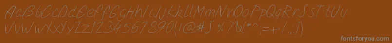 fuente Pwsimplescript – Fuentes Grises Sobre Fondo Marrón