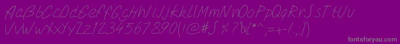 Pwsimplescript Font – Gray Fonts on Purple Background