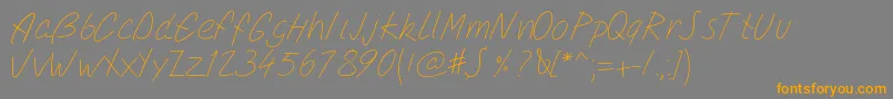 Pwsimplescript Font – Orange Fonts on Gray Background