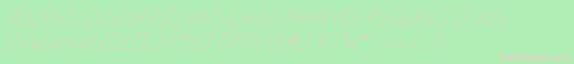 Pwsimplescript Font – Pink Fonts on Green Background