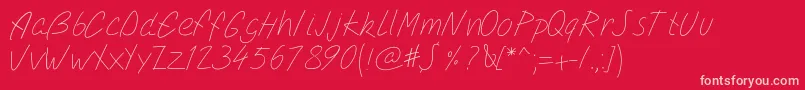 Pwsimplescript Font – Pink Fonts on Red Background