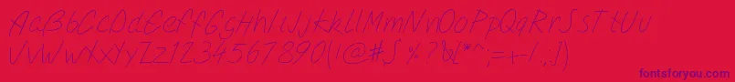 Шрифт Pwsimplescript – фиолетовые шрифты на красном фоне