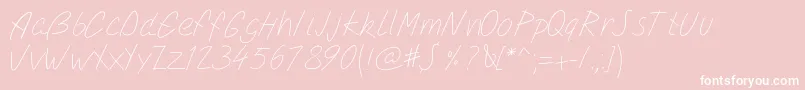 Pwsimplescript Font – White Fonts on Pink Background