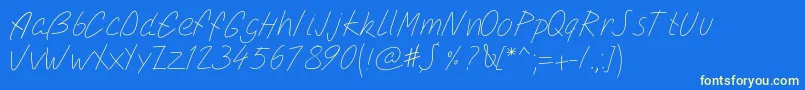 fuente Pwsimplescript – Fuentes Amarillas Sobre Fondo Azul