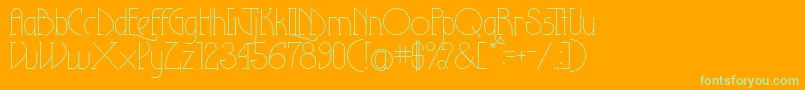 Theeighteenthamendmentlight-Schriftart – Grüne Schriften auf orangefarbenem Hintergrund