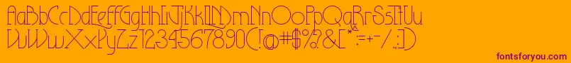 Theeighteenthamendmentlight Font – Purple Fonts on Orange Background