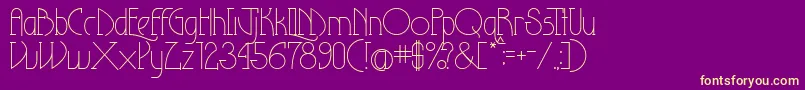 Theeighteenthamendmentlight Font – Yellow Fonts on Purple Background