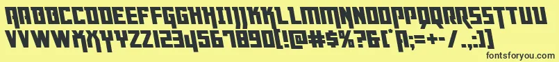 Dangerflightleft Font – Black Fonts on Yellow Background