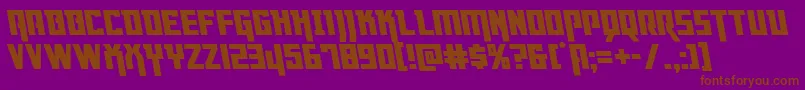 Dangerflightleft Font – Brown Fonts on Purple Background