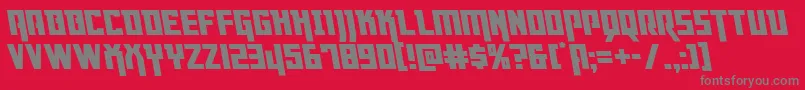Dangerflightleft Font – Gray Fonts on Red Background