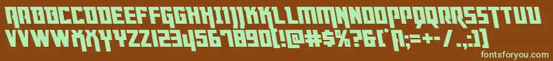 fuente Dangerflightleft – Fuentes Verdes Sobre Fondo Marrón
