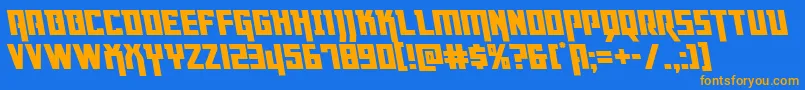 Dangerflightleft Font – Orange Fonts on Blue Background