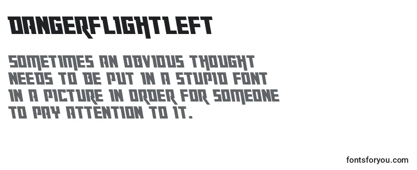 Review of the Dangerflightleft Font