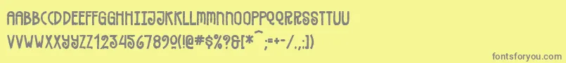 フォントVerymerry – 黄色の背景に灰色の文字