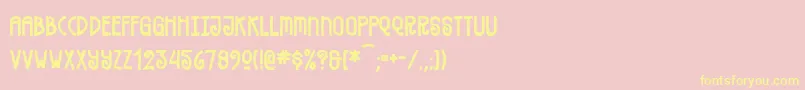 Verymerry Font – Yellow Fonts on Pink Background