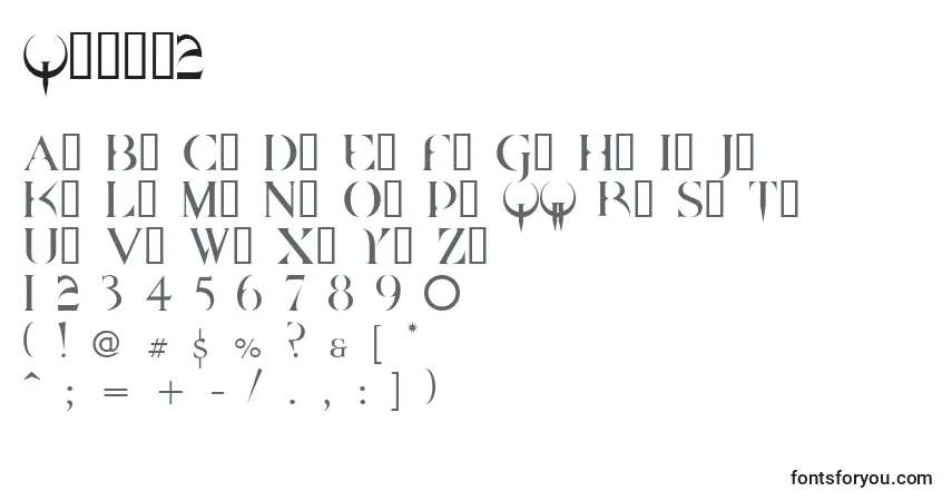 Czcionka Quake2 – alfabet, cyfry, specjalne znaki
