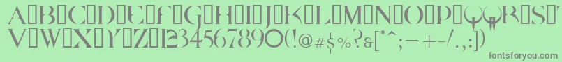 Quake2 Font – Gray Fonts on Green Background