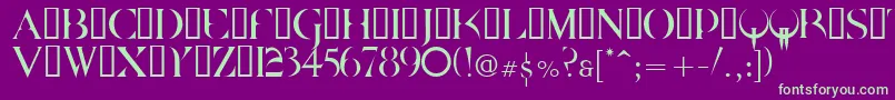 Quake2 Font – Green Fonts on Purple Background