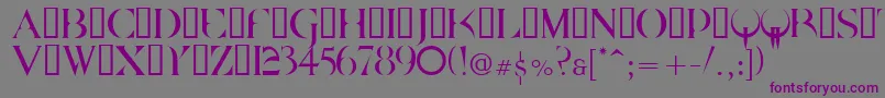 Quake2 Font – Purple Fonts on Gray Background