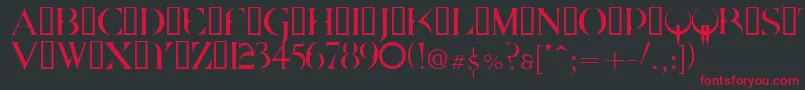 フォントQuake2 – 黒い背景に赤い文字