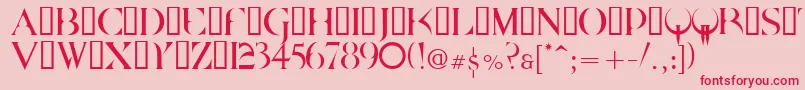 Quake2 Font – Red Fonts on Pink Background