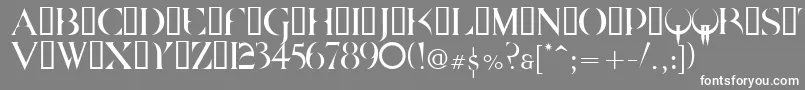 フォントQuake2 – 灰色の背景に白い文字